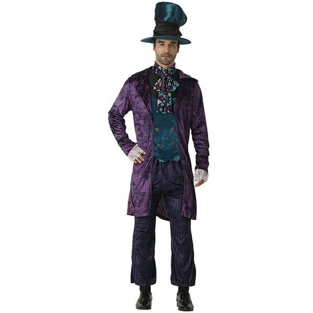 Mad Hatter Mens Fancy Dress Fairy Tale Wonderland Book Tea Party Adults Costume